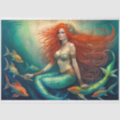 Papier Mousseline Mermaid Red Hair Queen v4 (Recto)