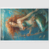 Papier Mousseline Mermaid Red Hair Queen v7 (Recto)