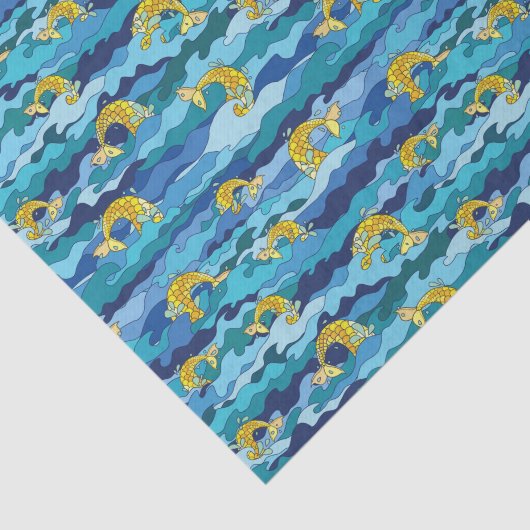 Papier Mousseline Mermaid Splash Seamless Motif (Détail)