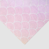 Papier Mousseline Mermaid Tail Teal Pink Girly Birthday (Détail)