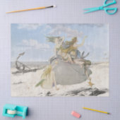 Papier Mousseline Mermaid Vintage Decoupage Plage Starfish Océan (Artisanat)