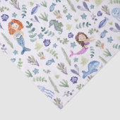 Papier Mousseline Mermaids magiques Aquarelle moderne (Détail)