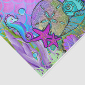 Papier Mousseline Mermaids & Sea Shells sous la mer Anniversaire (Détail)