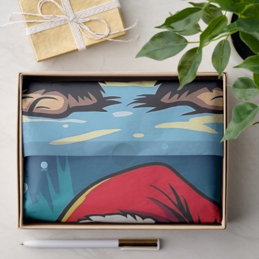 Papier Mousseline Merry Bigfoot Sasquatch Christmas (Cadeau)