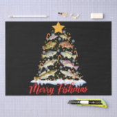 Papier Mousseline Merry Fishmas Funky Christmas Tree Lights Fish Fis (Artisanat)