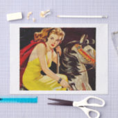 Papier Mousseline Merry Go Round Girl & Horse (Artisanat)