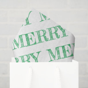 Papier Mousseline MERRY Modern Text Christmas Holiday Fun