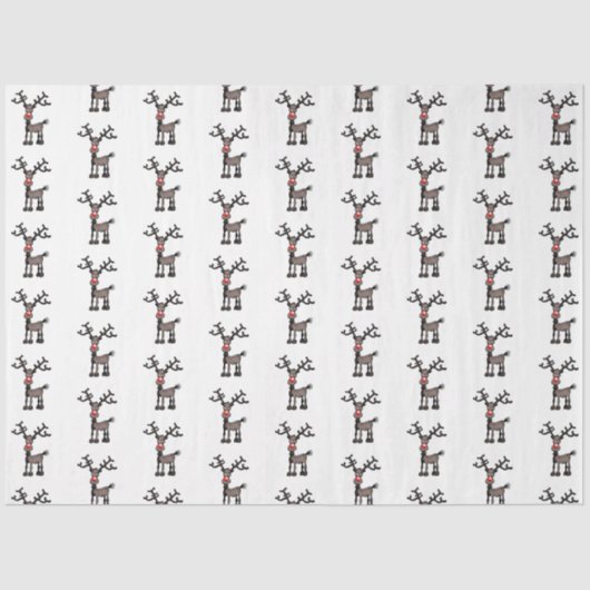 Papier Mousseline Merry Stressmas with Rudolph (Recto)