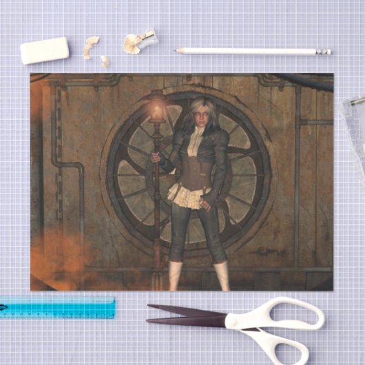 Papier Mousseline Merveilleuse dame à vapeur (Artisanat)