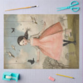 Papier Mousseline Merveilleusement Bizarre Vintage fille (Artisanat)