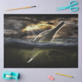 Papier Mousseline Message dans une bouteille Ocean 20-x30 Découpage (Artisanat)