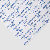 Papier Mousseline Message de graduation personnalisé (Détail)