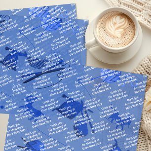 Papier Mousseline Message de remerciement pour entreprise de tricot