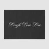 Papier Mousseline Message inspirant Papier Tissu noir (Recto)
