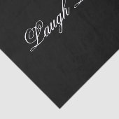 Papier Mousseline Message inspirant Papier Tissu noir (Détail)