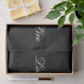 Papier Mousseline Message inspirant Papier Tissu noir (Cadeau)
