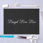 Papier Mousseline Message inspirant Papier Tissu noir (Artisanat)