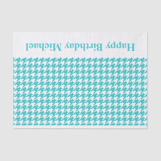 Papier Mousseline Message moderne du pied-de-poule w/custom de (Recto)