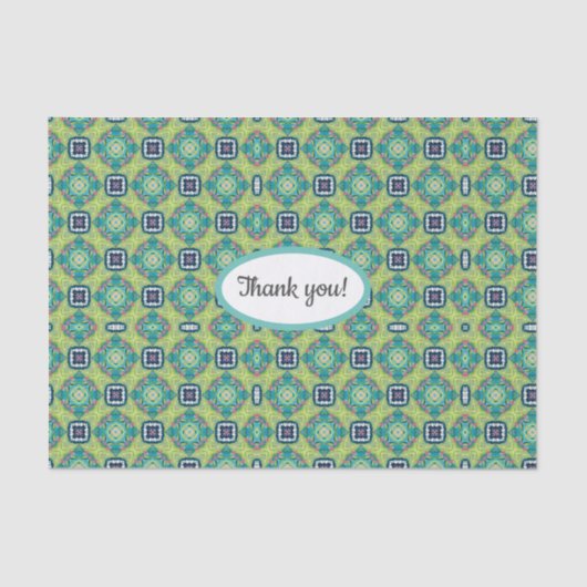 Papier Mousseline Message Patterned Tissue Paper with Thankyou! (Recto)