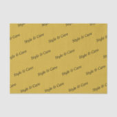 Papier Mousseline Metallic Gold Tissue Paper with Name Pattern Print (Recto)