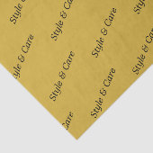 Papier Mousseline Metallic Gold Tissue Paper with Name Pattern Print (Détail)