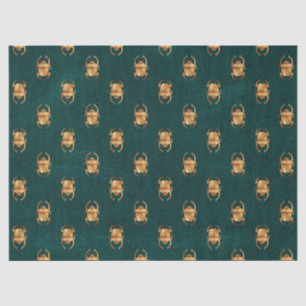 Papier Mousseline Métallurgie de l'égyptien Scarab sur vert