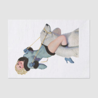 Papier Mousseline Meubles de découpage vintage Retro Pin up Girl