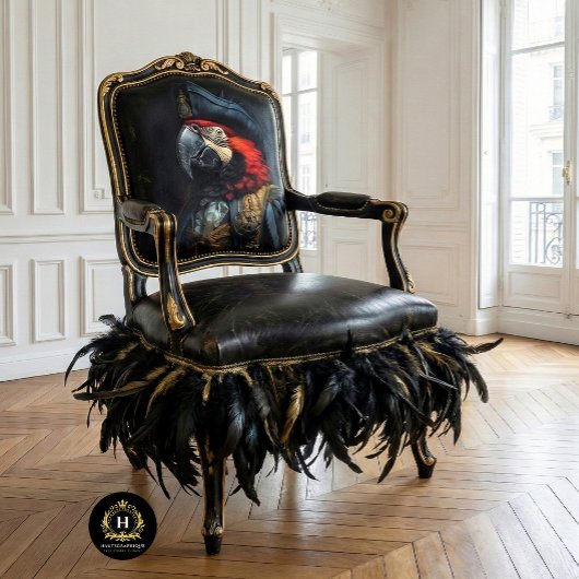 Papier Mousseline Meubles de pirate de perroquet d'oiseau de vin déc