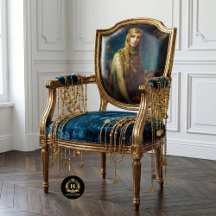 Meubles de reine médiévale vintage découpage