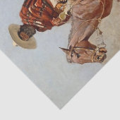 Papier Mousseline "Mexicain Vaquero Horseman" par Frederick Remingto (Détail)