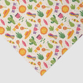 Papier Mousseline Mexique Fiesta Cactus (Détail)