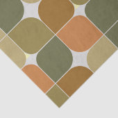 Papier Mousseline Mi-siècle Abstrait Brown Orange Tan Motif (Détail)