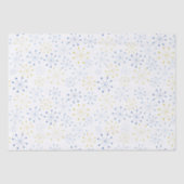 Papier Mousseline Mi-siècle moderne Âge atomique bleu Jaune Motif (Recto)
