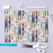 Papier Mousseline Mi-siècle moderne âge atomique Motif Abstrait (Artisanat)