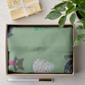 Papier Mousseline Mi-siècle moderne Atomique Chat Noël (Cadeau)