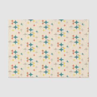 Papier Mousseline Mi-siècle moderne de l'ère atomique Starbursts Tur