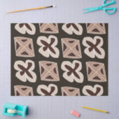 Papier Mousseline Mi-siècle Moderne Floral Géométrique (Artisanat)