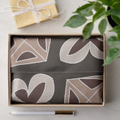 Papier Mousseline Mi-siècle Moderne Floral Géométrique (Cadeau)