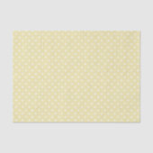 Papier Mousseline Micro cœurs blancs - Jaune Beurre (Recto)