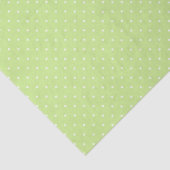 Papier Mousseline Micro pois blanc - Vert printemps (Détail)