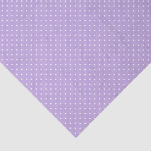 Papier Mousseline Micro Polka Dot White - Soft Lavender (Détail)