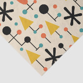 Papier Mousseline Mid Century Modern Starburst Pattern (Détail)