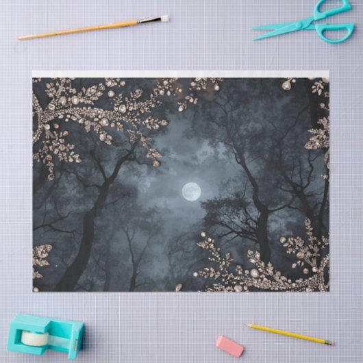 Papier Mousseline Midnight Crystal  (Artisanat)