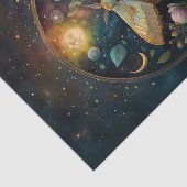 Papier Mousseline Midnight Gossamer Wings, Moth & Moon (Détail)