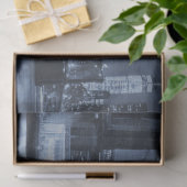 Papier Mousseline Midnight Manhattan Skyline  (Cadeau)