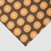 Papier Mousseline mignon citrouille saison automne carrelé (Détail)