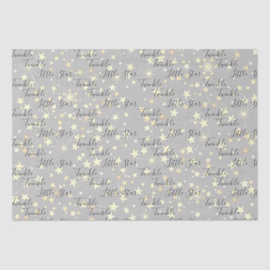 Papier Mousseline Mignon Genre Neutre Twinkle Twinkle Little Star (Recto)