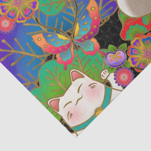 Papier Mousseline mignon maneki neko  (Détail)