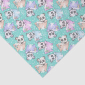 Papier Mousseline mignon panda ours unisex carrelé motif (Détail)