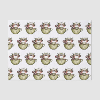Papier Mousseline Mignon Raton Laveur Tasse à Thé Bois Fantaisiste
